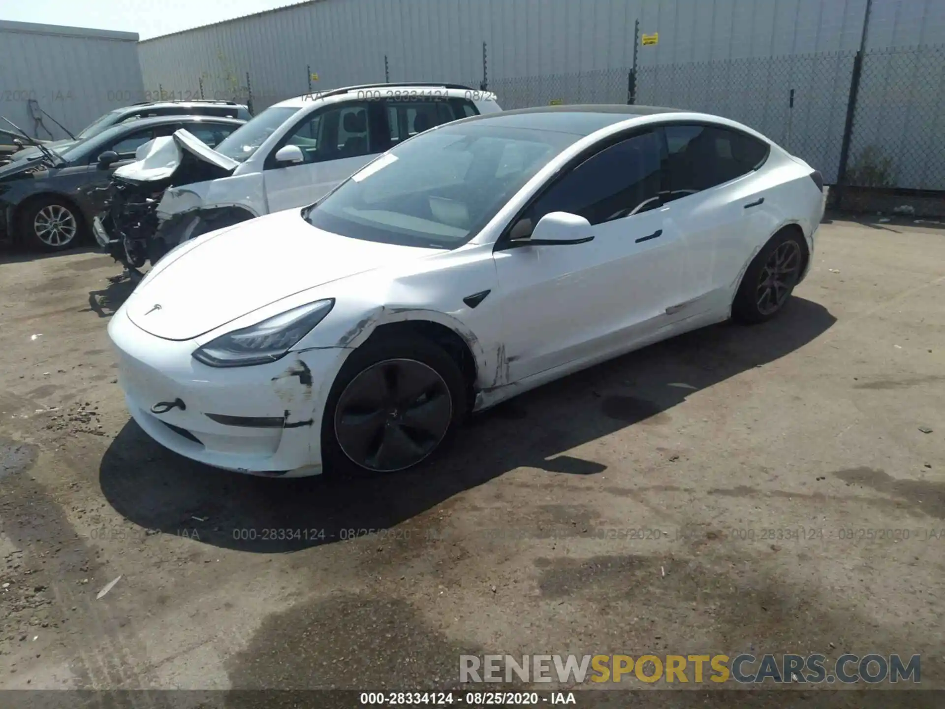 2 Photograph of a damaged car 5YJ3E1EA0KF504106 TESLA MODEL 3 2019