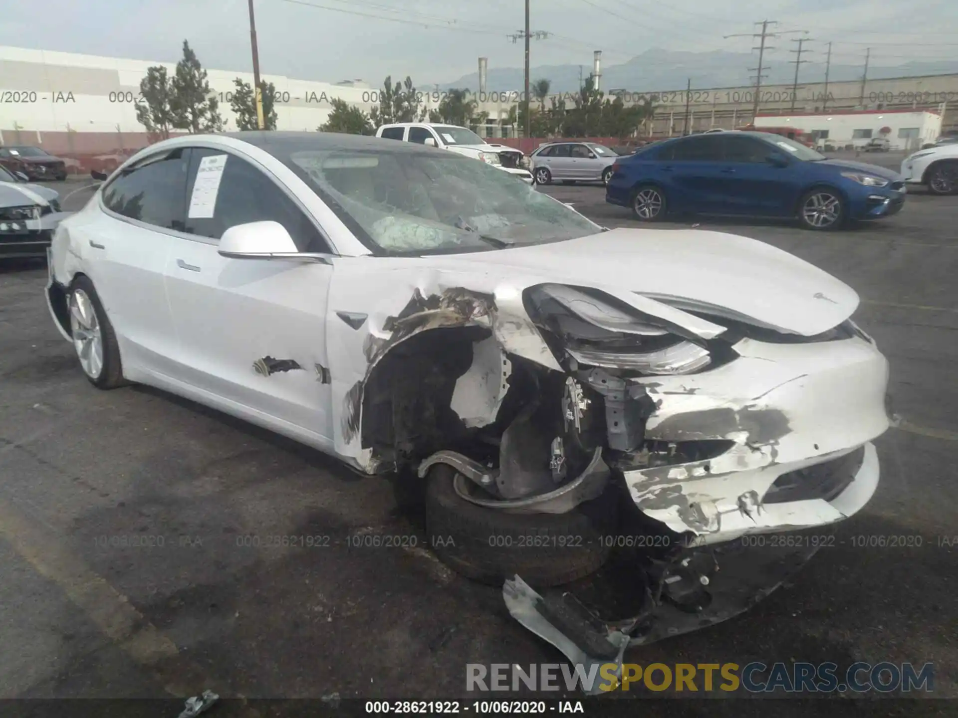 1 Photograph of a damaged car 5YJ3E1EA0KF509841 TESLA MODEL 3 2019