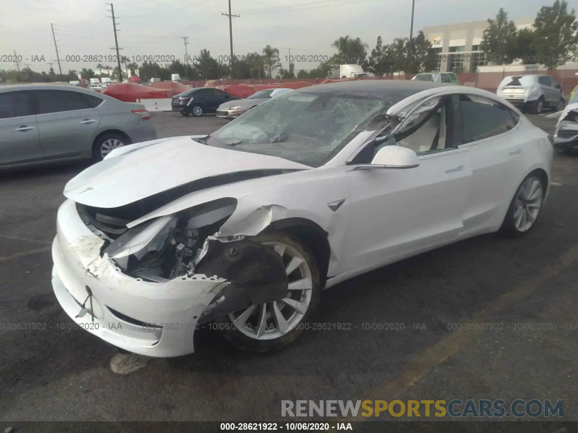 2 Photograph of a damaged car 5YJ3E1EA0KF509841 TESLA MODEL 3 2019