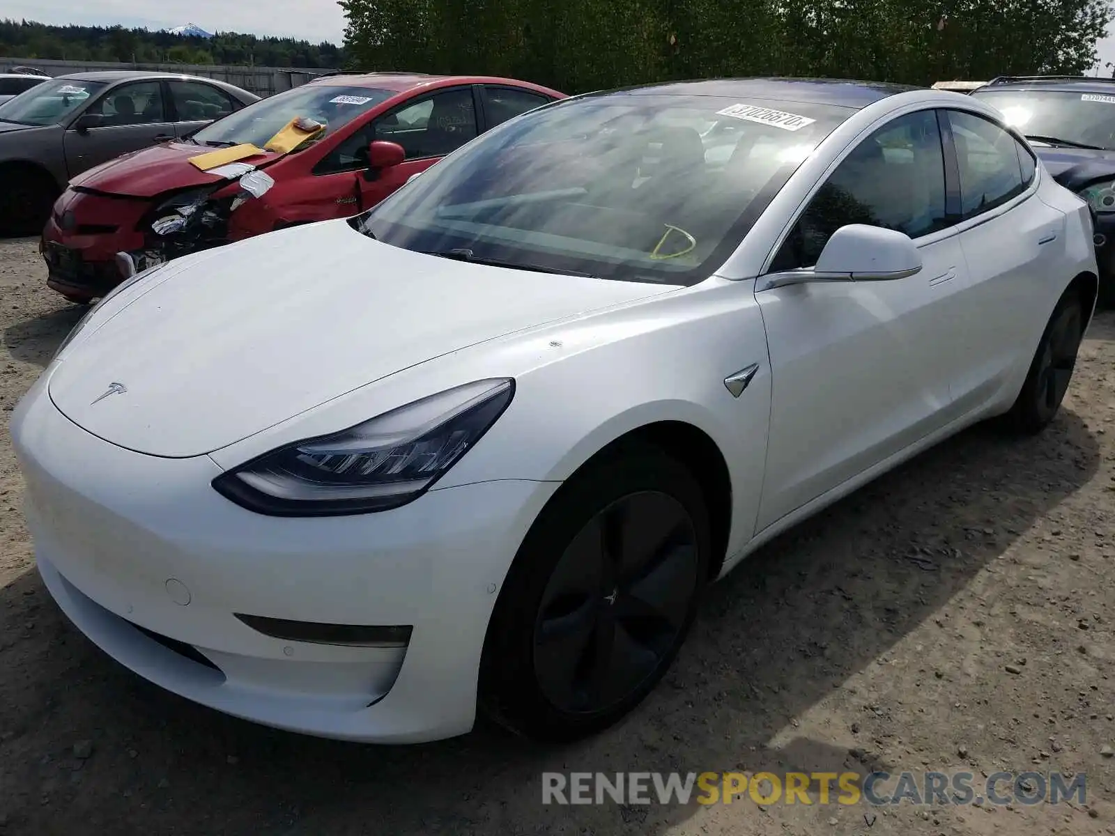 2 Photograph of a damaged car 5YJ3E1EA1KF190496 TESLA MODEL 3 2019