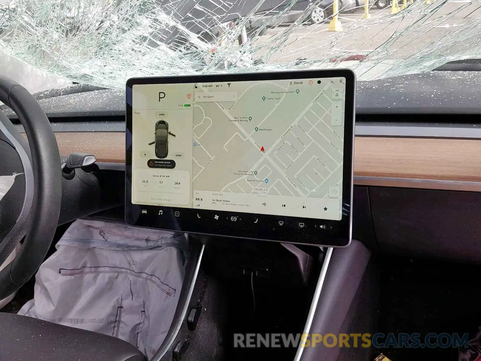 9 Photograph of a damaged car 5YJ3E1EA1KF296558 TESLA MODEL 3 2019