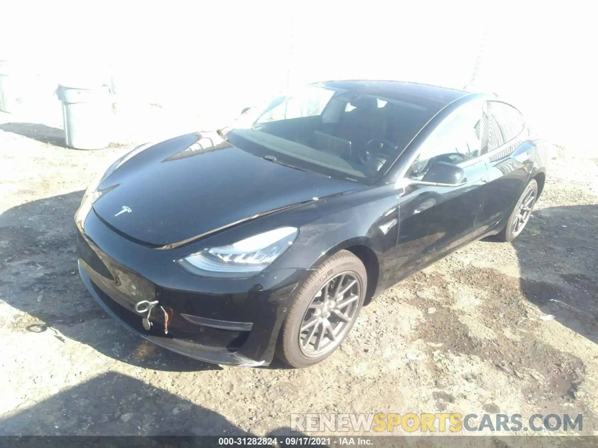 2 Photograph of a damaged car 5YJ3E1EA1KF297385 TESLA MODEL 3 2019