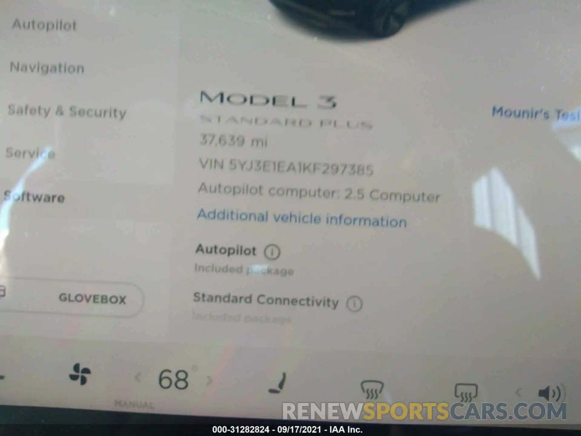 7 Photograph of a damaged car 5YJ3E1EA1KF297385 TESLA MODEL 3 2019