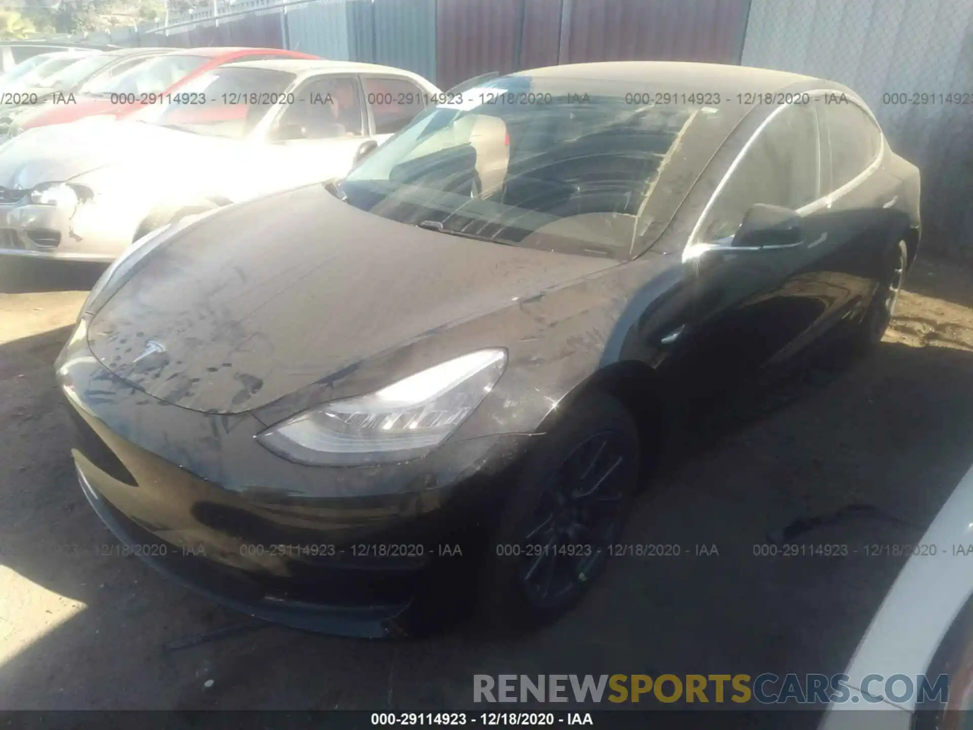 2 Photograph of a damaged car 5YJ3E1EA1KF297421 TESLA MODEL 3 2019