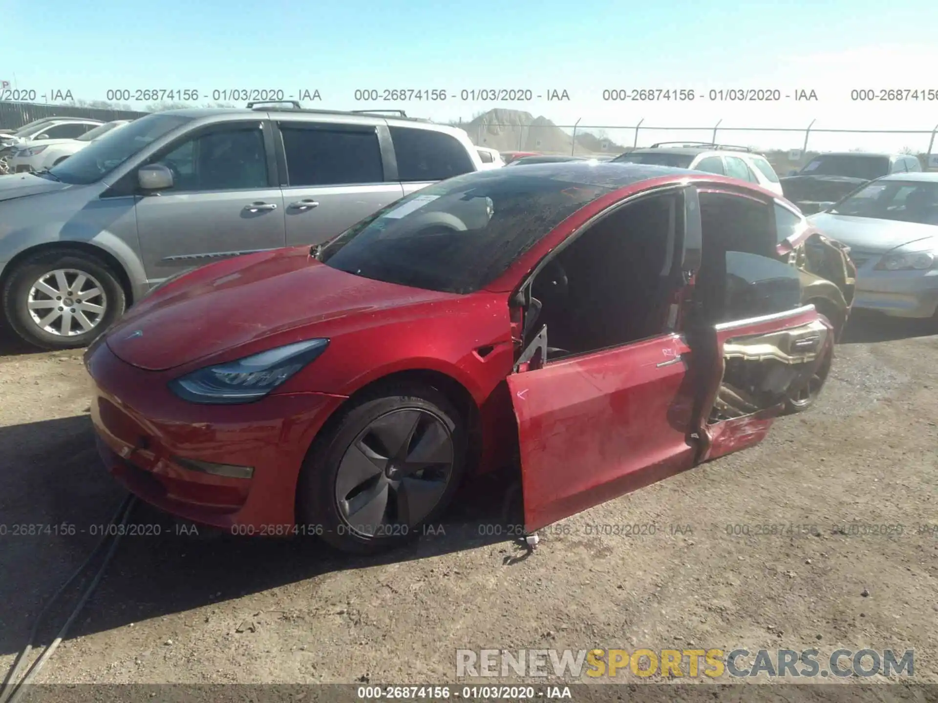 2 Фотография поврежденного автомобиля 5YJ3E1EA1KF299055 TESLA MODEL 3 2019