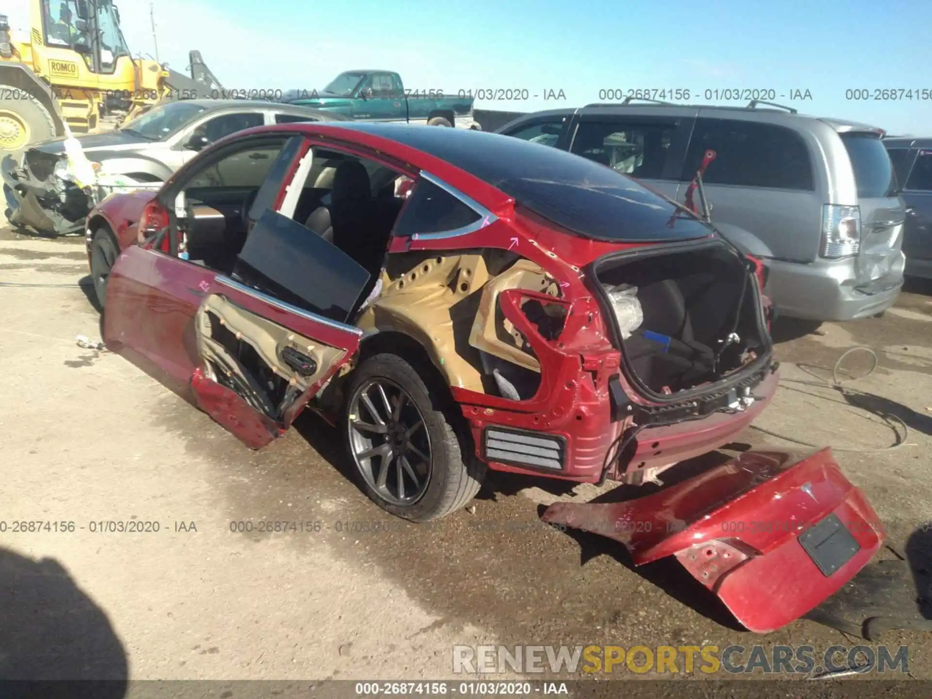 3 Photograph of a damaged car 5YJ3E1EA1KF299055 TESLA MODEL 3 2019