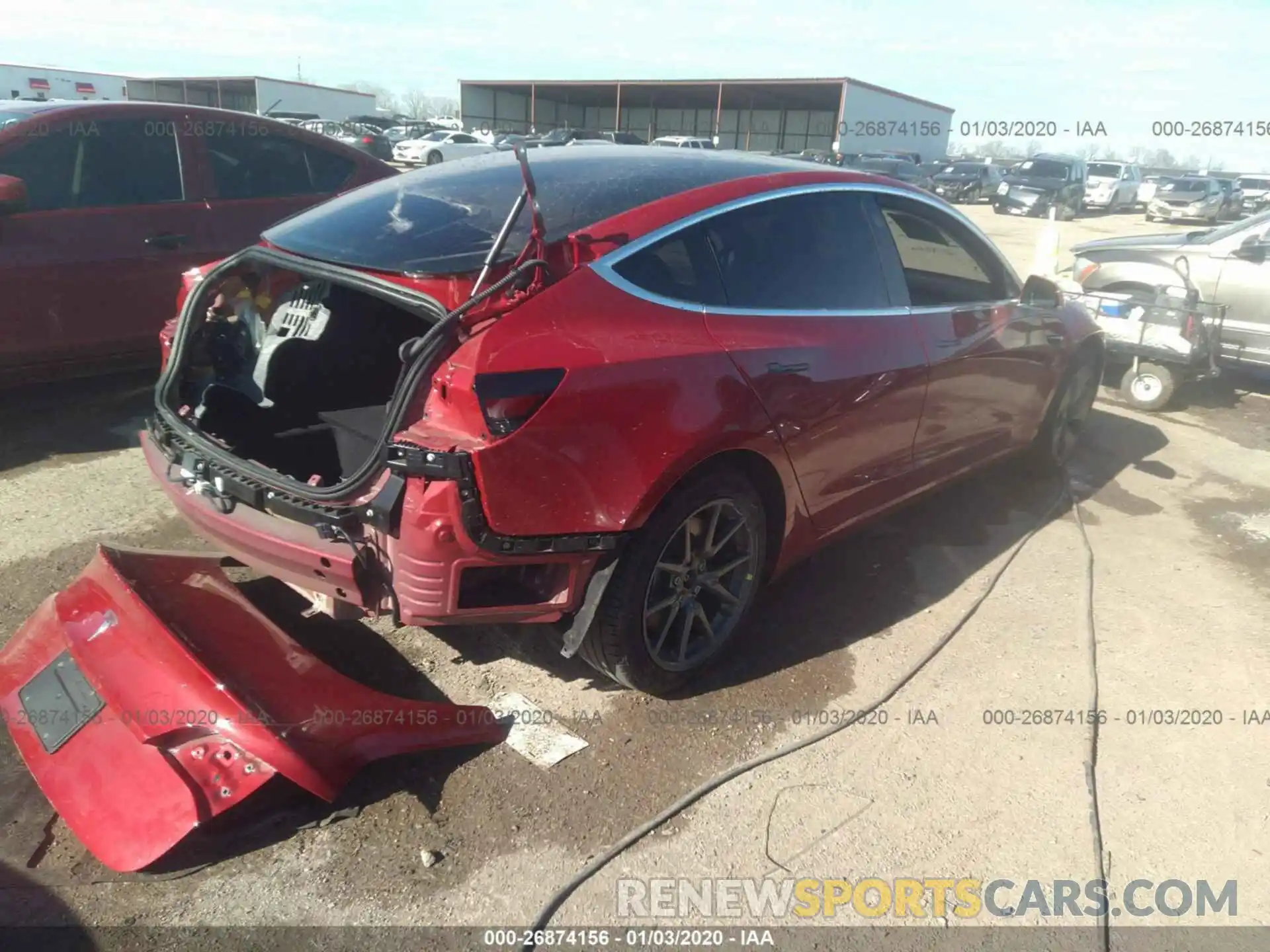 4 Photograph of a damaged car 5YJ3E1EA1KF299055 TESLA MODEL 3 2019