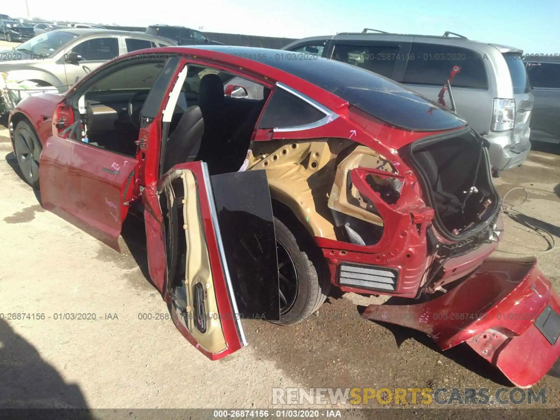 6 Photograph of a damaged car 5YJ3E1EA1KF299055 TESLA MODEL 3 2019