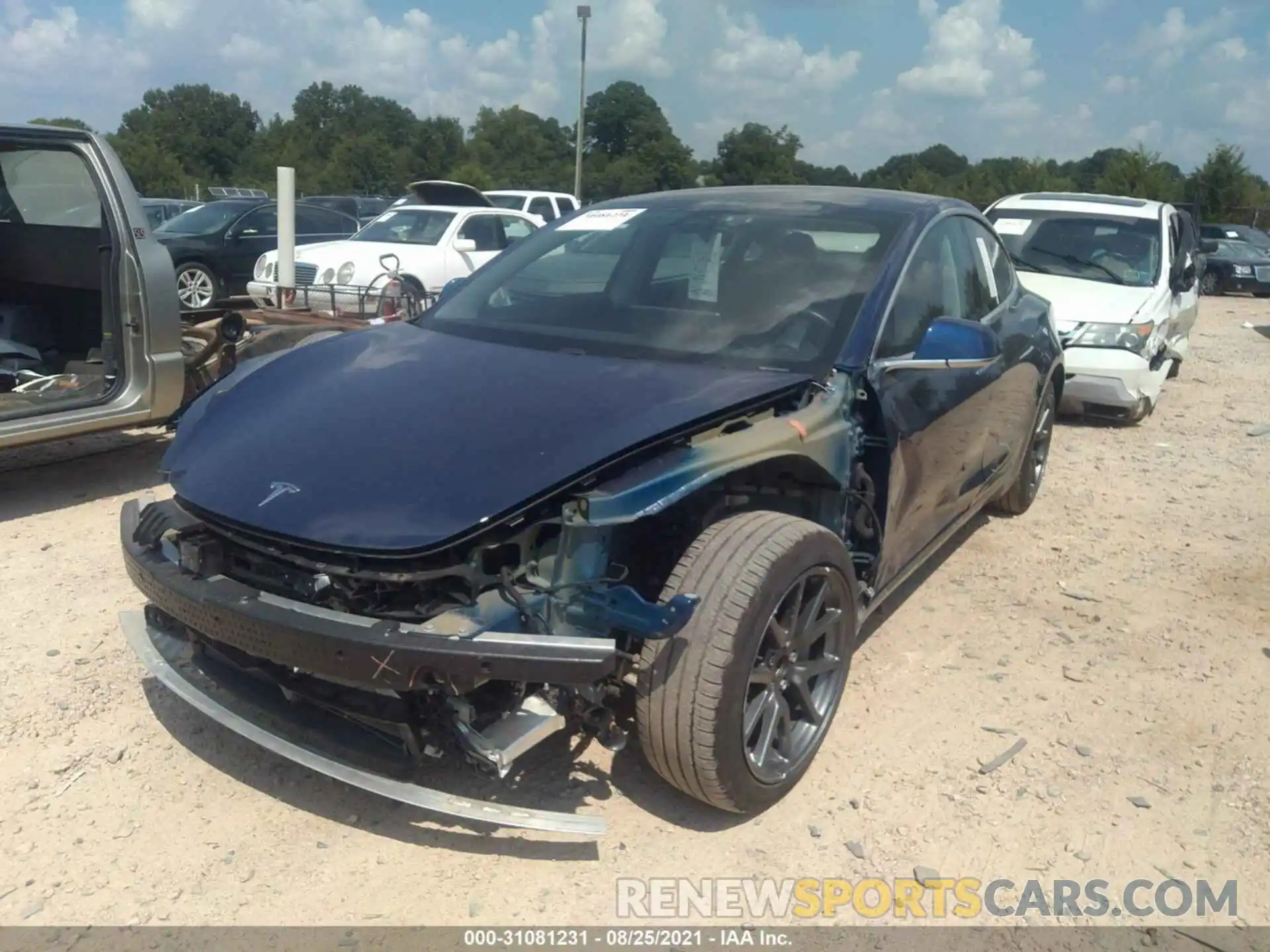 2 Photograph of a damaged car 5YJ3E1EA1KF299458 TESLA MODEL 3 2019