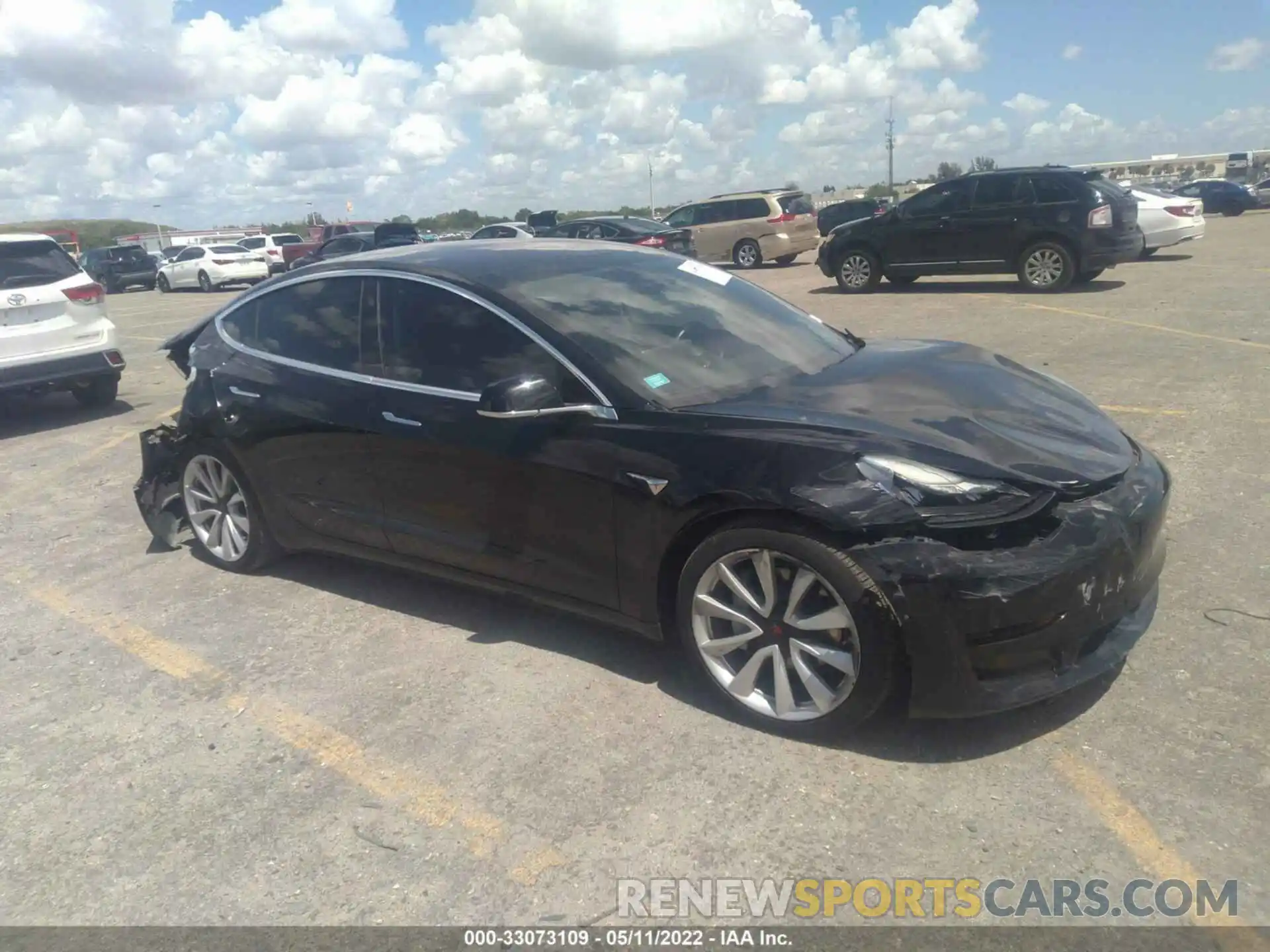 1 Photograph of a damaged car 5YJ3E1EA1KF300317 TESLA MODEL 3 2019