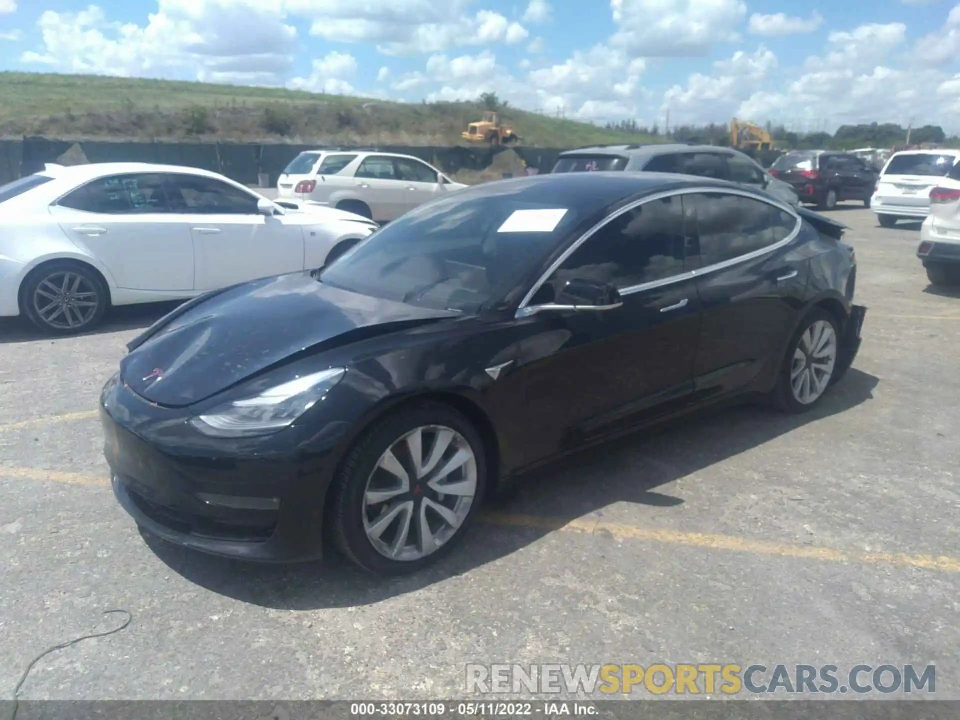 2 Photograph of a damaged car 5YJ3E1EA1KF300317 TESLA MODEL 3 2019