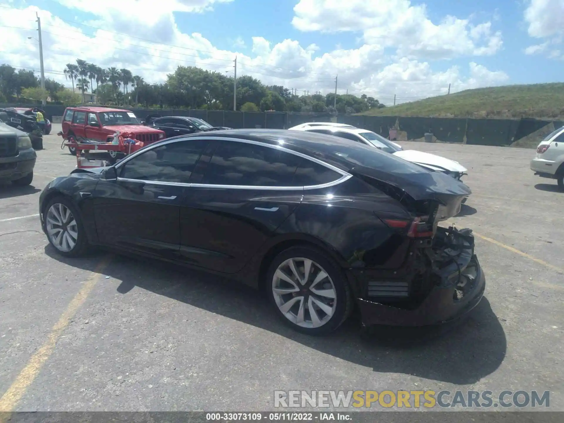 3 Photograph of a damaged car 5YJ3E1EA1KF300317 TESLA MODEL 3 2019