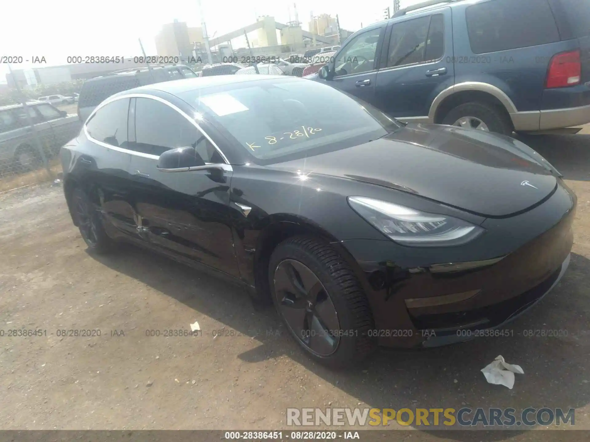 1 Photograph of a damaged car 5YJ3E1EA1KF301712 TESLA MODEL 3 2019