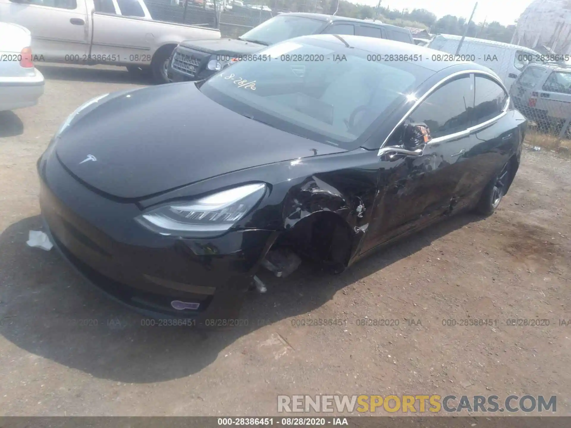 2 Photograph of a damaged car 5YJ3E1EA1KF301712 TESLA MODEL 3 2019