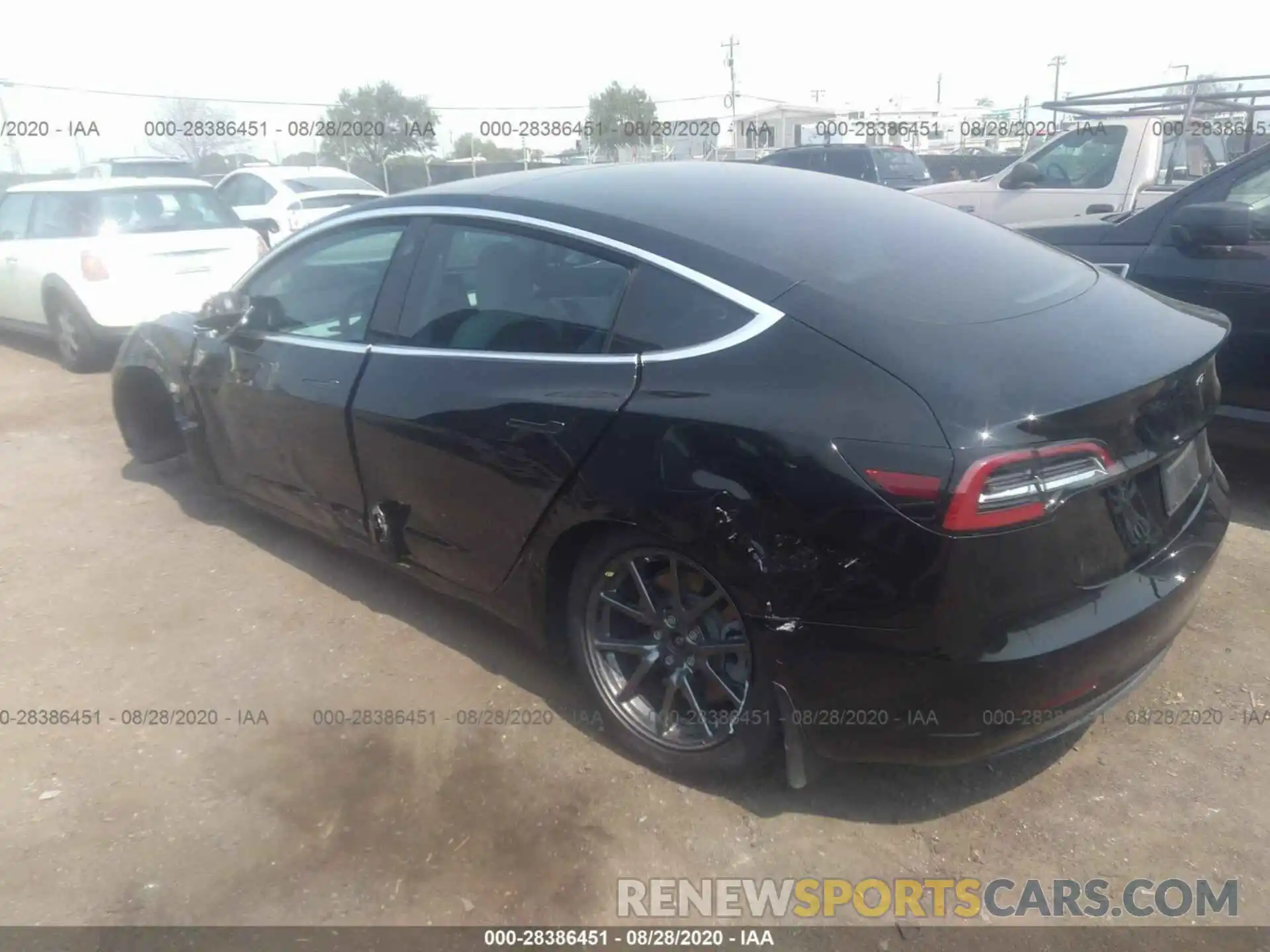 3 Photograph of a damaged car 5YJ3E1EA1KF301712 TESLA MODEL 3 2019