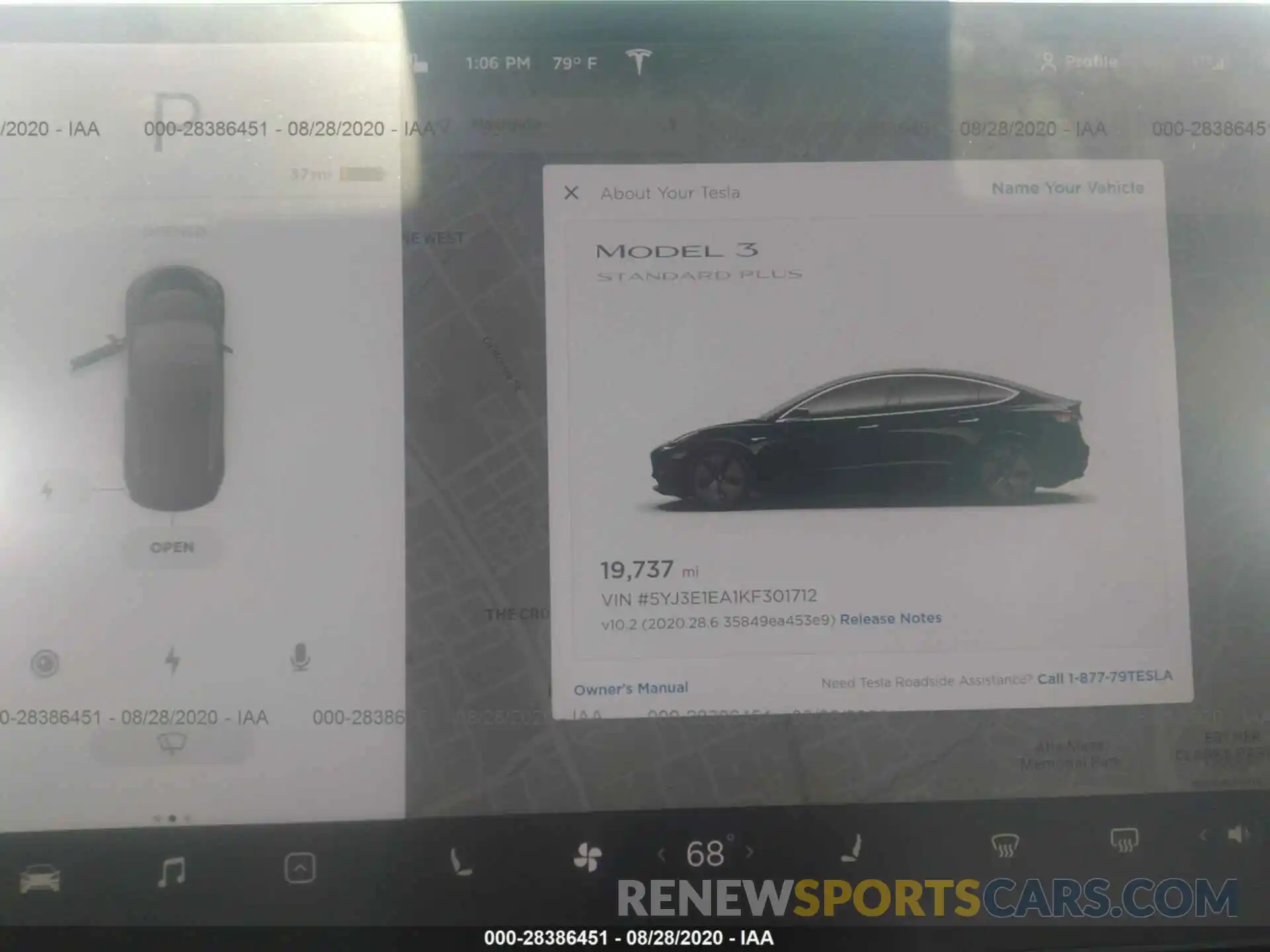 7 Photograph of a damaged car 5YJ3E1EA1KF301712 TESLA MODEL 3 2019