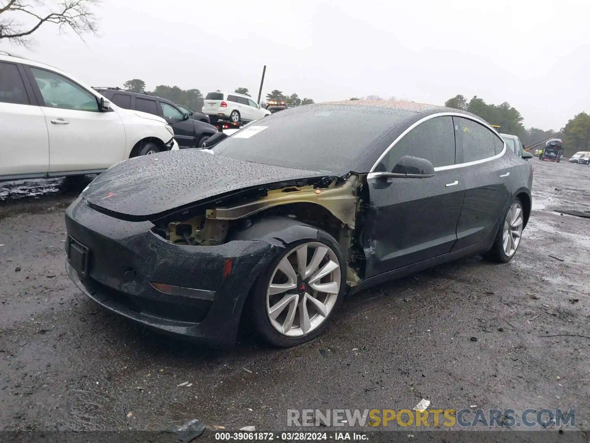 2 Photograph of a damaged car 5YJ3E1EA1KF302276 TESLA MODEL 3 2019