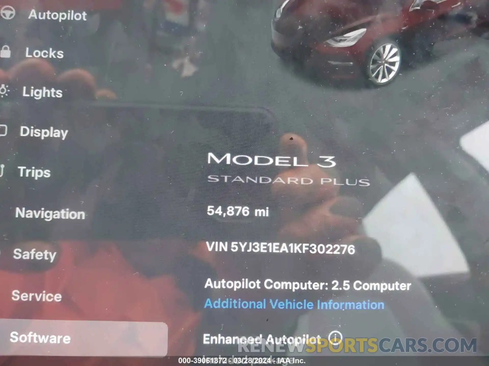 7 Photograph of a damaged car 5YJ3E1EA1KF302276 TESLA MODEL 3 2019