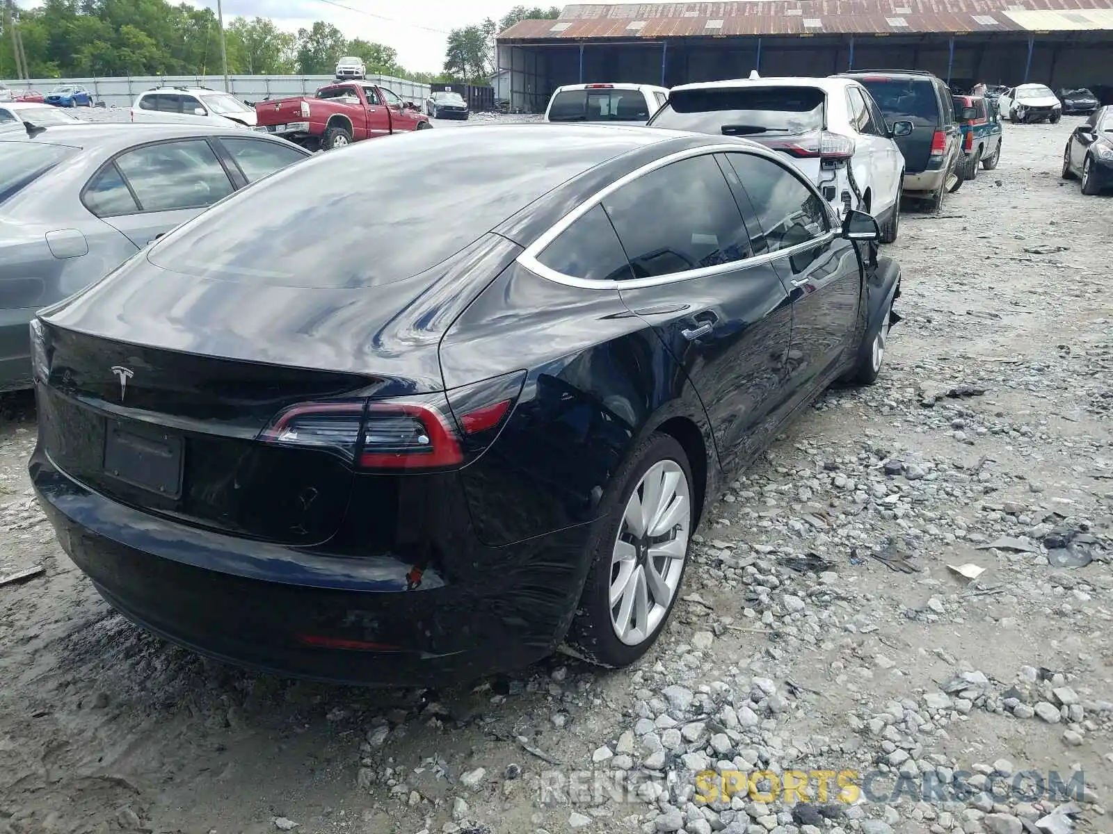 4 Фотография поврежденного автомобиля 5YJ3E1EA1KF302410 TESLA MODEL 3 2019