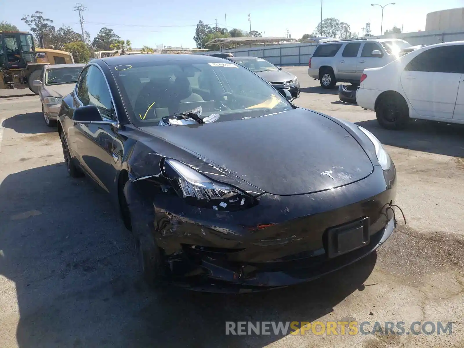 1 Photograph of a damaged car 5YJ3E1EA1KF304805 TESLA MODEL 3 2019