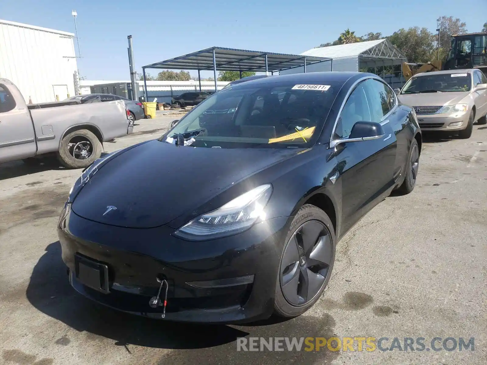 2 Photograph of a damaged car 5YJ3E1EA1KF304805 TESLA MODEL 3 2019