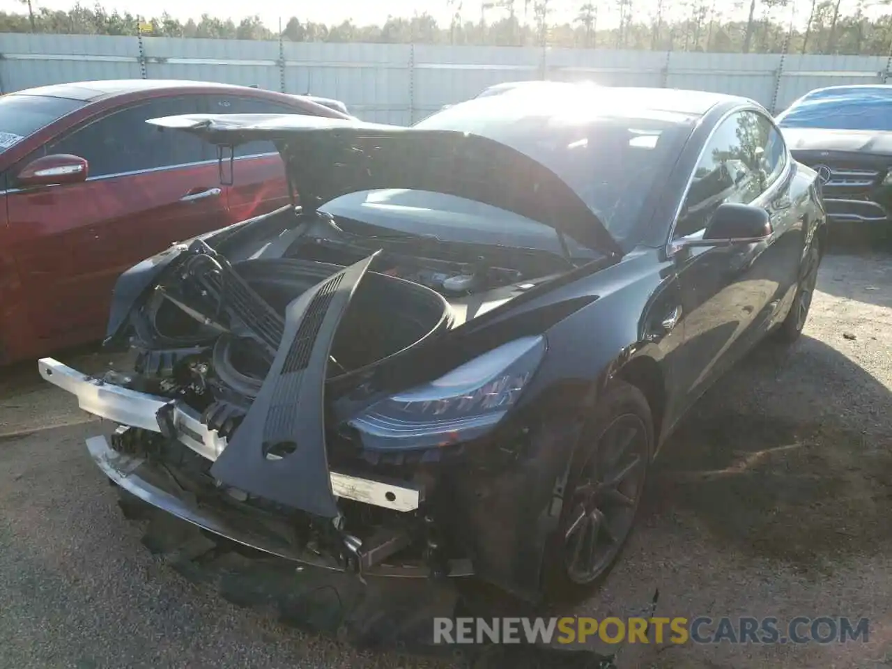 2 Photograph of a damaged car 5YJ3E1EA1KF305839 TESLA MODEL 3 2019