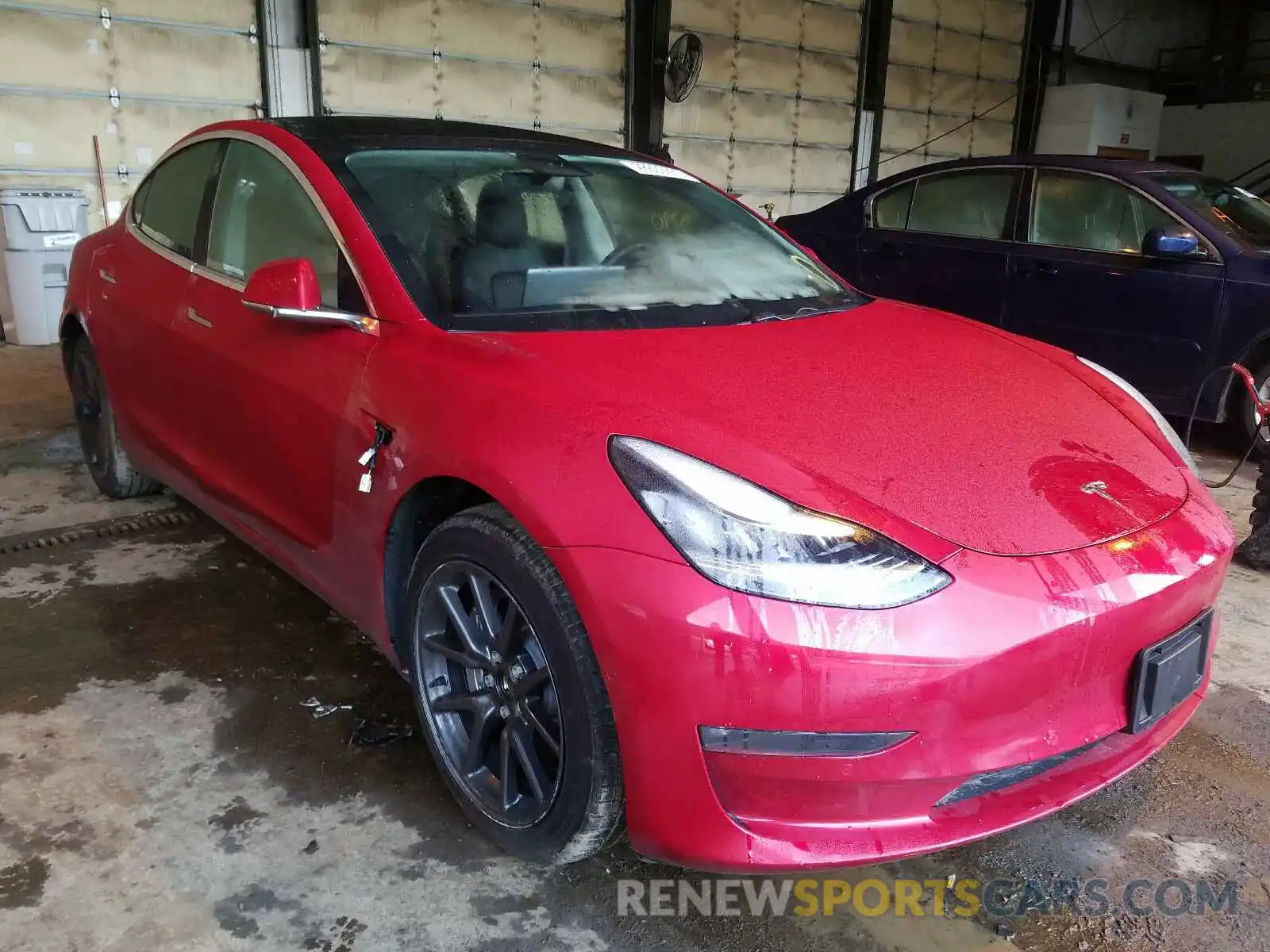 1 Photograph of a damaged car 5YJ3E1EA1KF307087 TESLA MODEL 3 2019