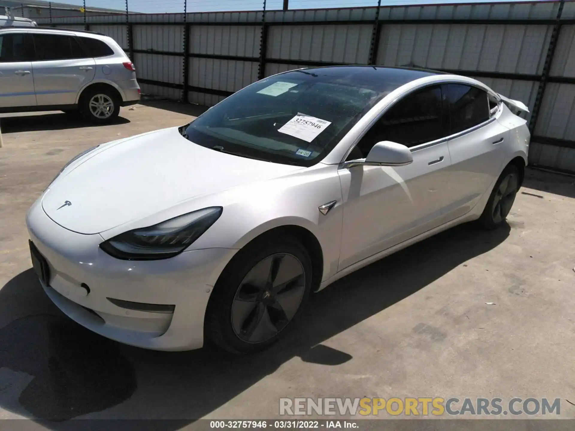 2 Photograph of a damaged car 5YJ3E1EA1KF309860 TESLA MODEL 3 2019