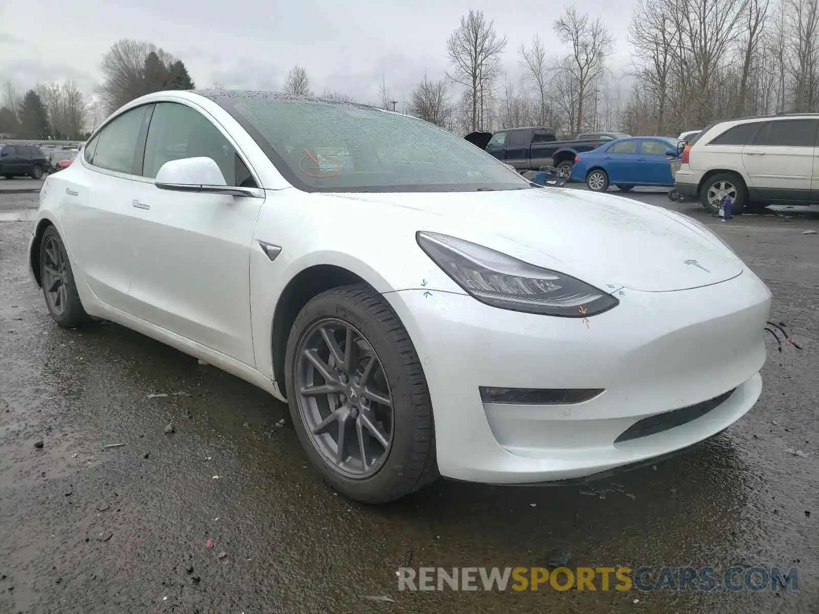 1 Photograph of a damaged car 5YJ3E1EA1KF310202 TESLA MODEL 3 2019