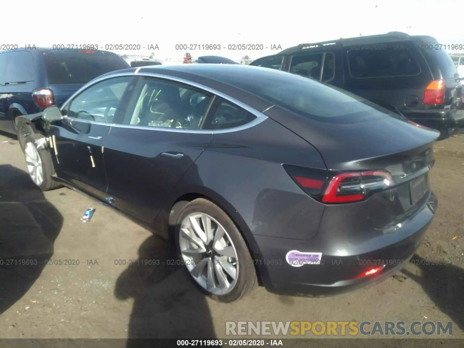 3 Photograph of a damaged car 5YJ3E1EA1KF311267 TESLA MODEL 3 2019