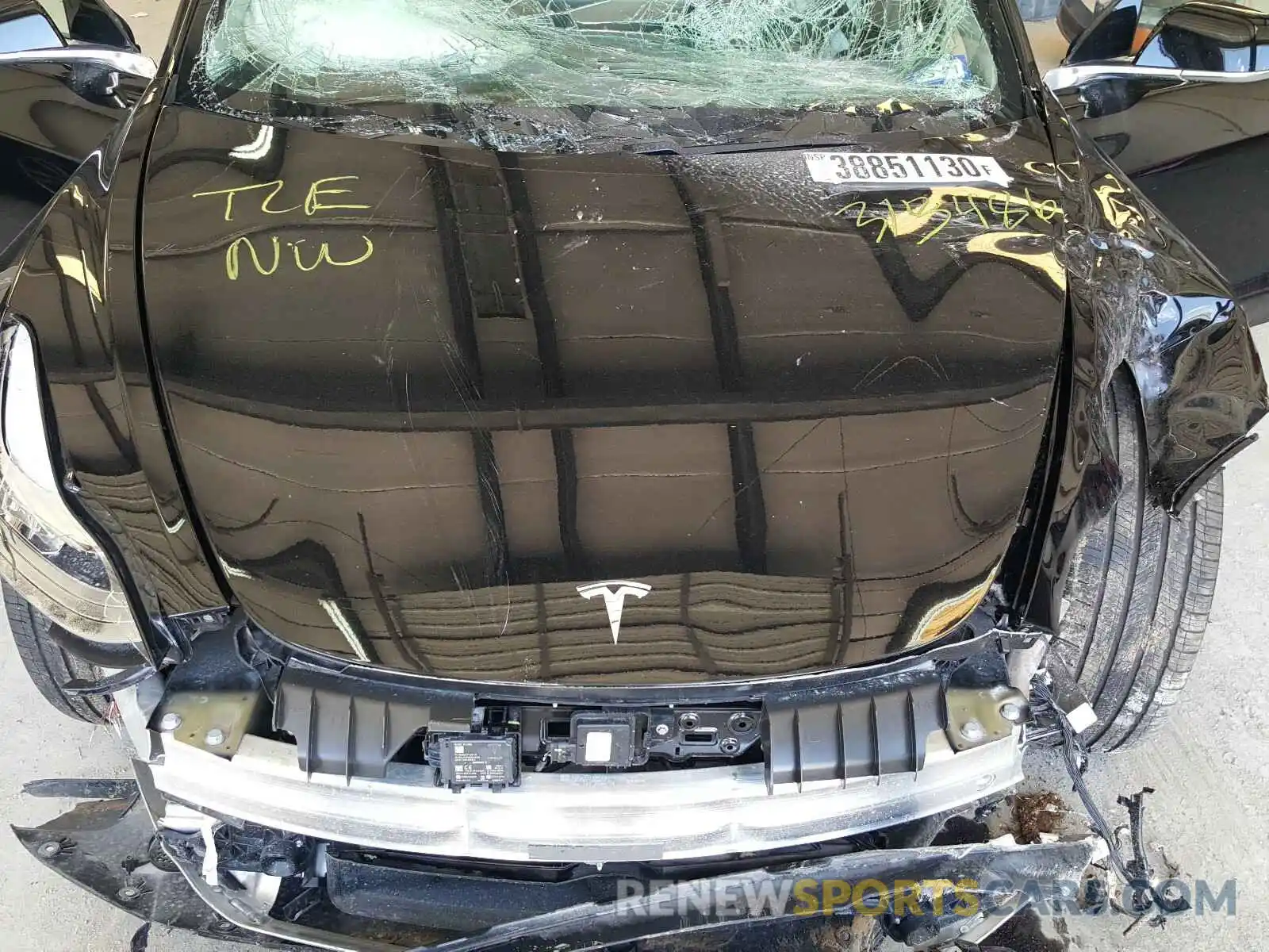 7 Photograph of a damaged car 5YJ3E1EA1KF313486 TESLA MODEL 3 2019