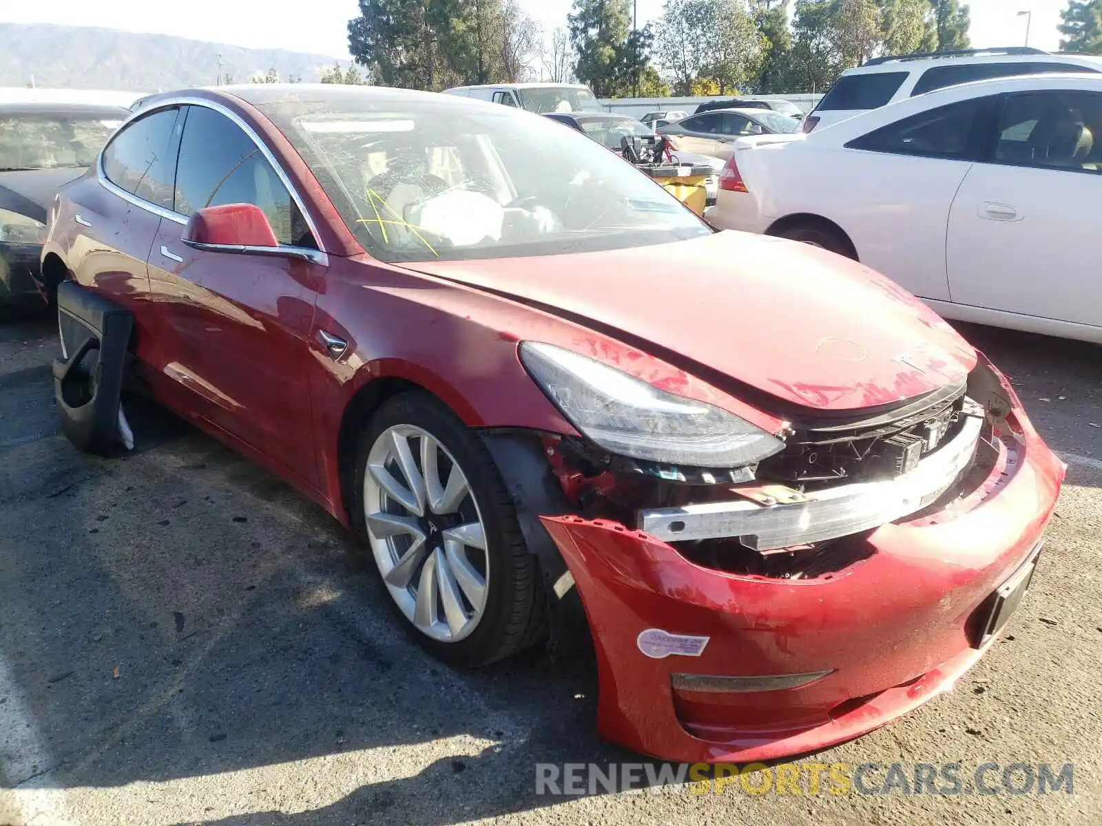 1 Photograph of a damaged car 5YJ3E1EA1KF314542 TESLA MODEL 3 2019