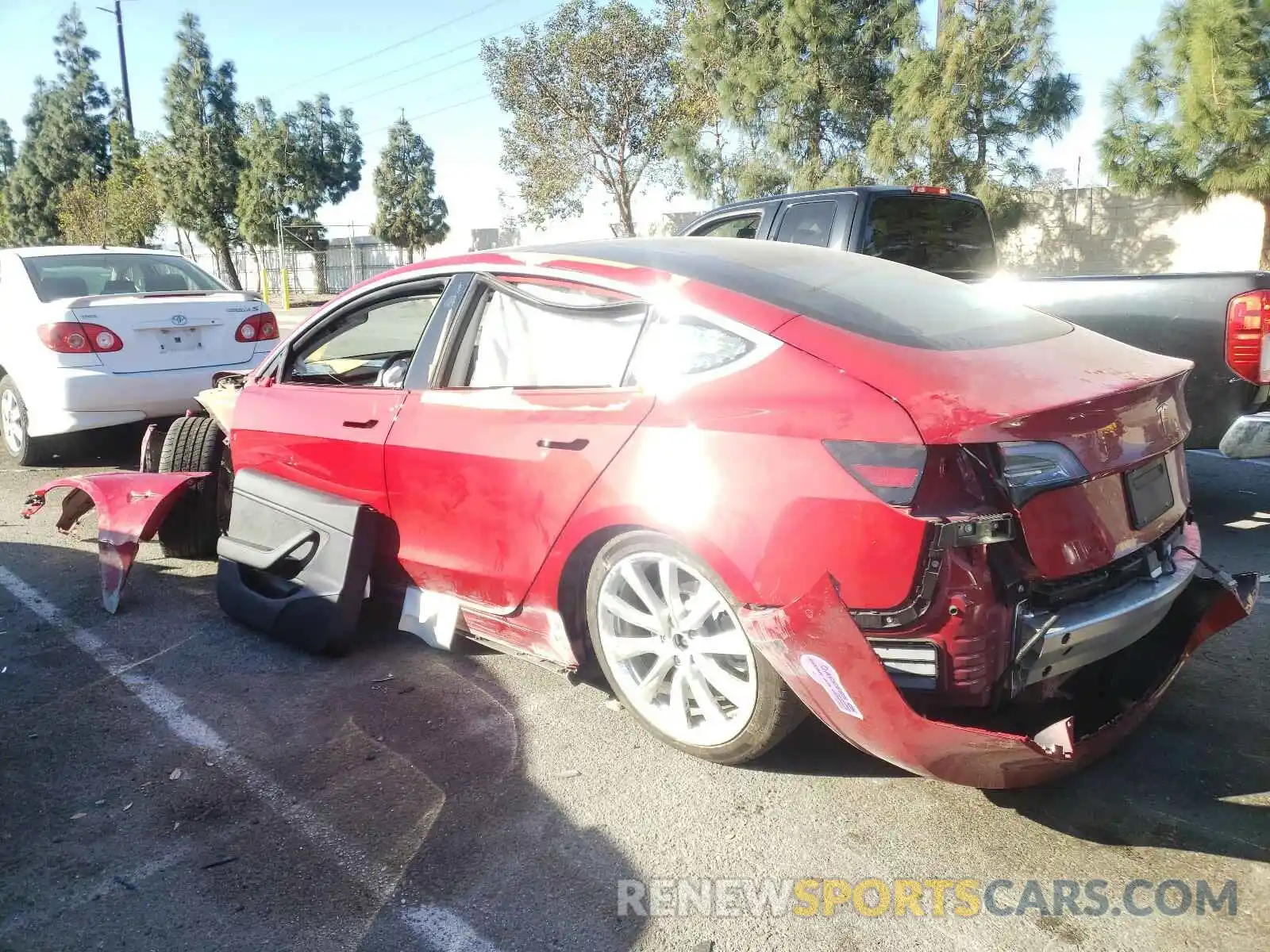 3 Photograph of a damaged car 5YJ3E1EA1KF314542 TESLA MODEL 3 2019