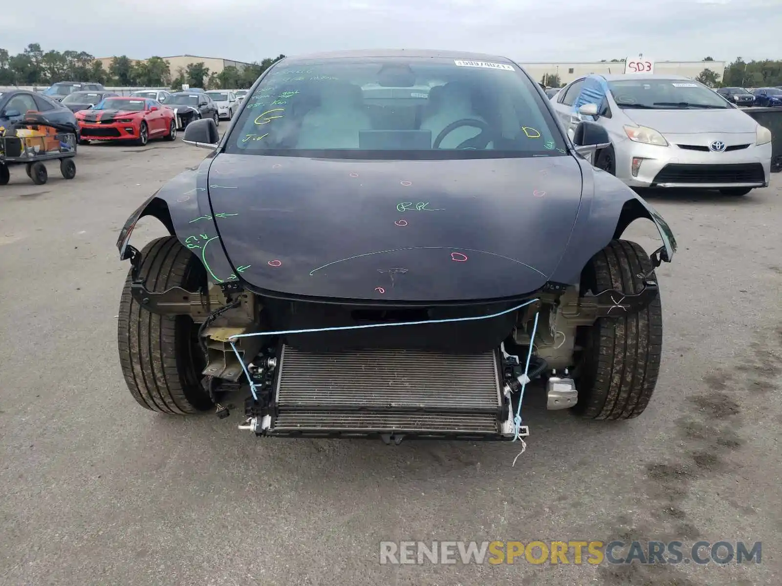 9 Photograph of a damaged car 5YJ3E1EA1KF314816 TESLA MODEL 3 2019