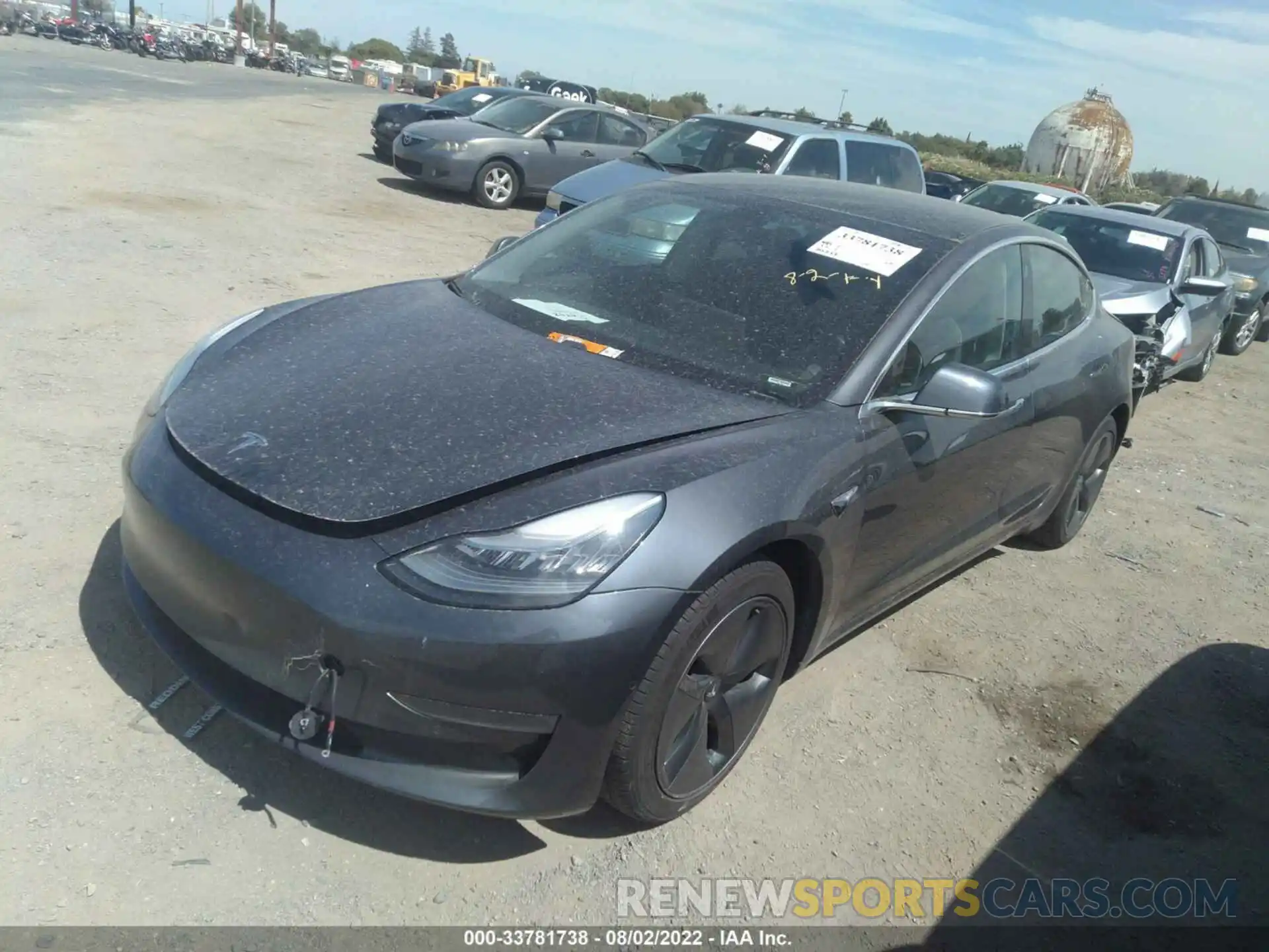 2 Photograph of a damaged car 5YJ3E1EA1KF325671 TESLA MODEL 3 2019