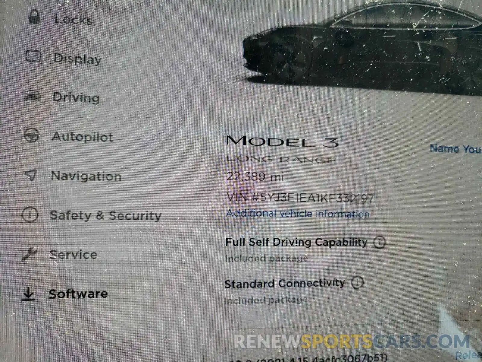 8 Фотография поврежденного автомобиля 5YJ3E1EA1KF332197 TESLA MODEL 3 2019