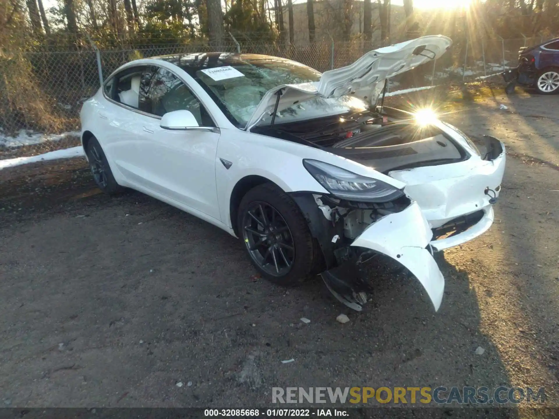 1 Photograph of a damaged car 5YJ3E1EA1KF332507 TESLA MODEL 3 2019