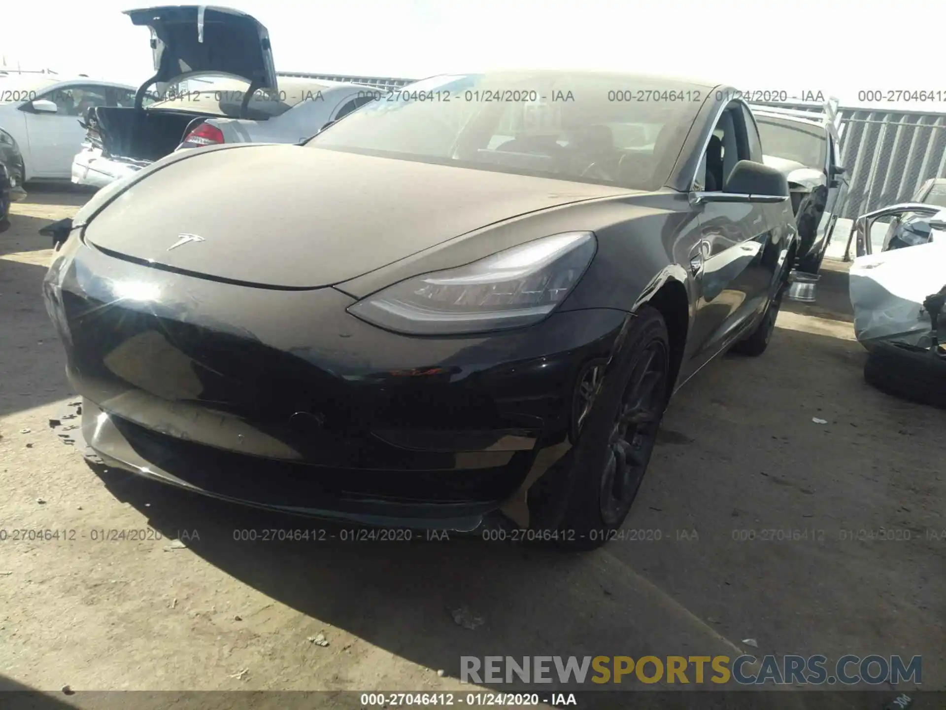 2 Photograph of a damaged car 5YJ3E1EA1KF344916 TESLA MODEL 3 2019