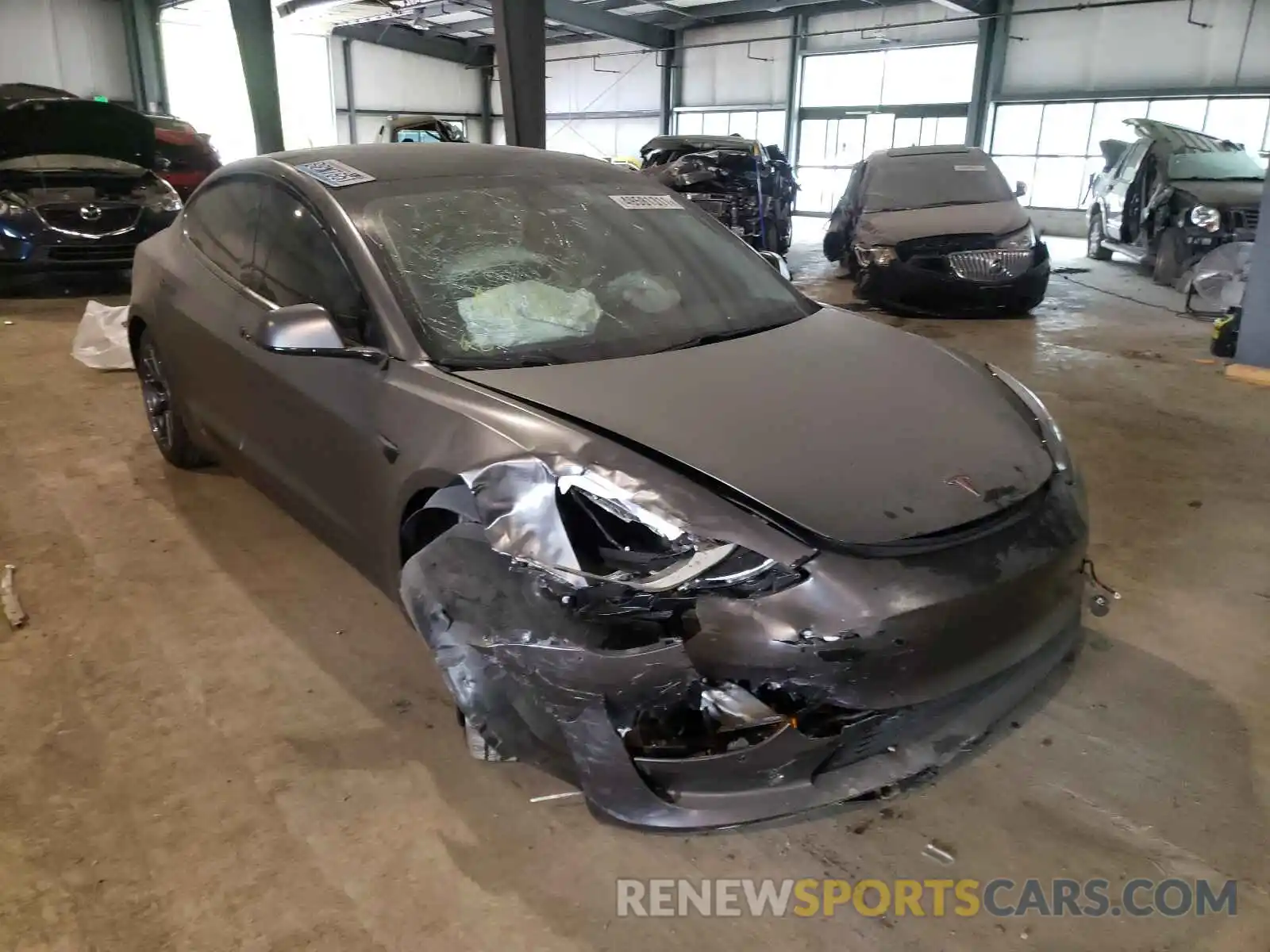 1 Photograph of a damaged car 5YJ3E1EA1KF362011 TESLA MODEL 3 2019