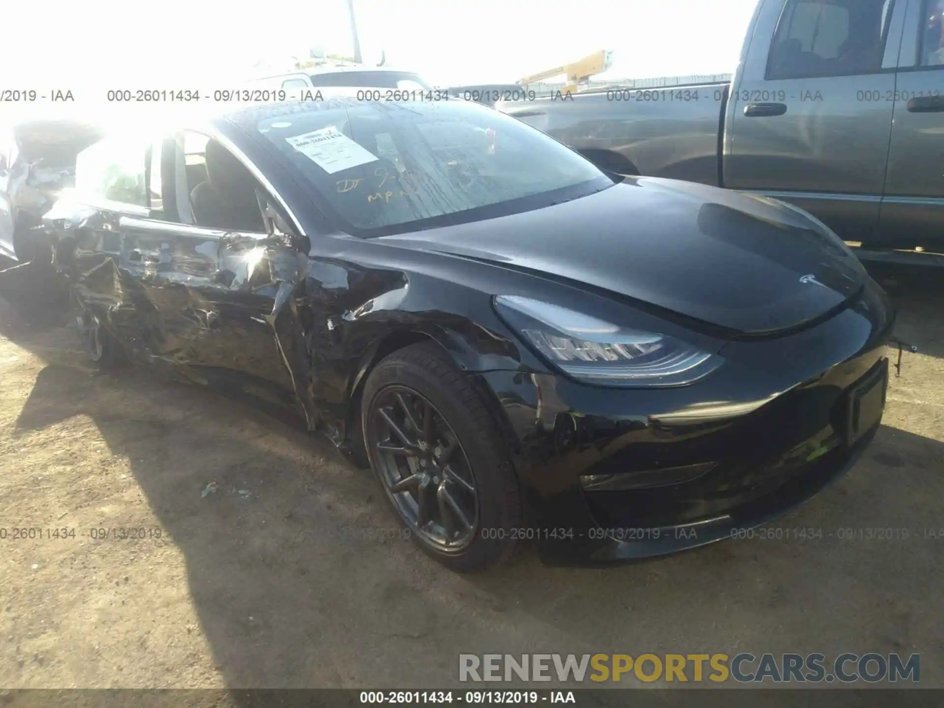 1 Photograph of a damaged car 5YJ3E1EA1KF394537 TESLA MODEL 3 2019