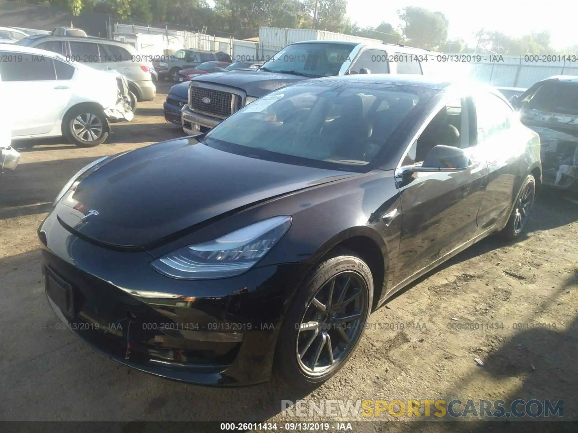 2 Photograph of a damaged car 5YJ3E1EA1KF394537 TESLA MODEL 3 2019