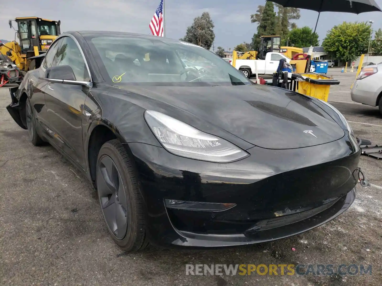 1 Photograph of a damaged car 5YJ3E1EA1KF394747 TESLA MODEL 3 2019