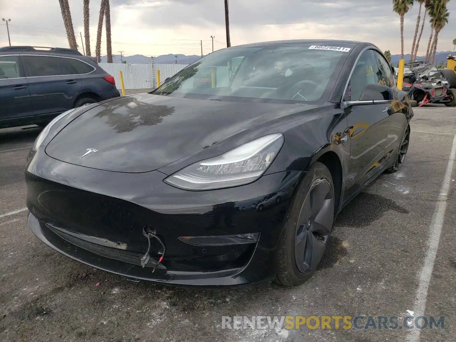 2 Photograph of a damaged car 5YJ3E1EA1KF394747 TESLA MODEL 3 2019