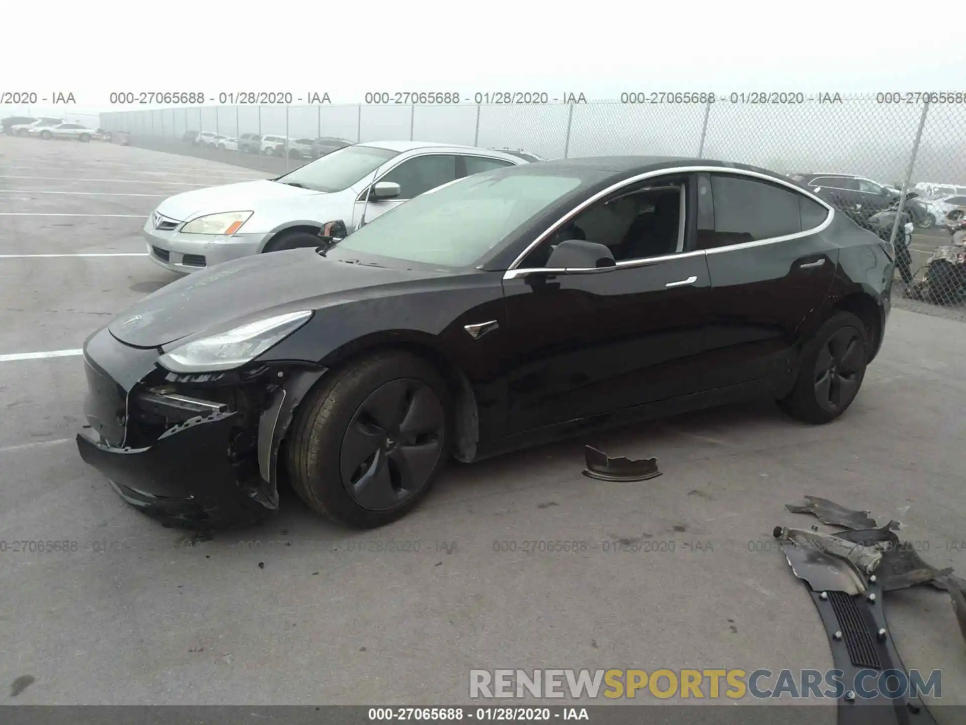 2 Photograph of a damaged car 5YJ3E1EA1KF395185 TESLA MODEL 3 2019