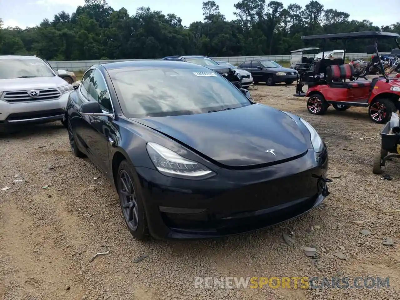 1 Photograph of a damaged car 5YJ3E1EA1KF396028 TESLA MODEL 3 2019