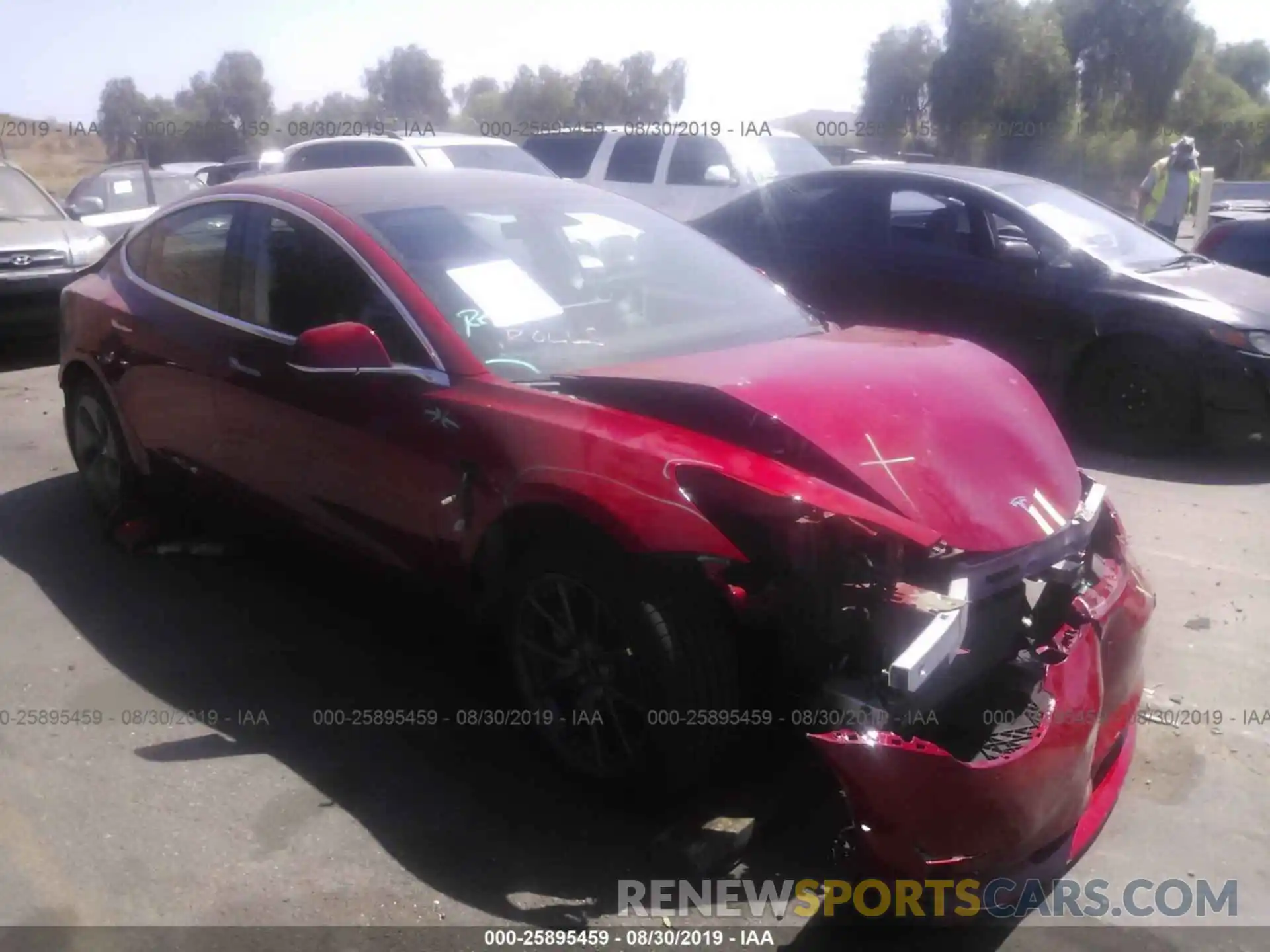 1 Photograph of a damaged car 5YJ3E1EA1KF396515 TESLA MODEL 3 2019