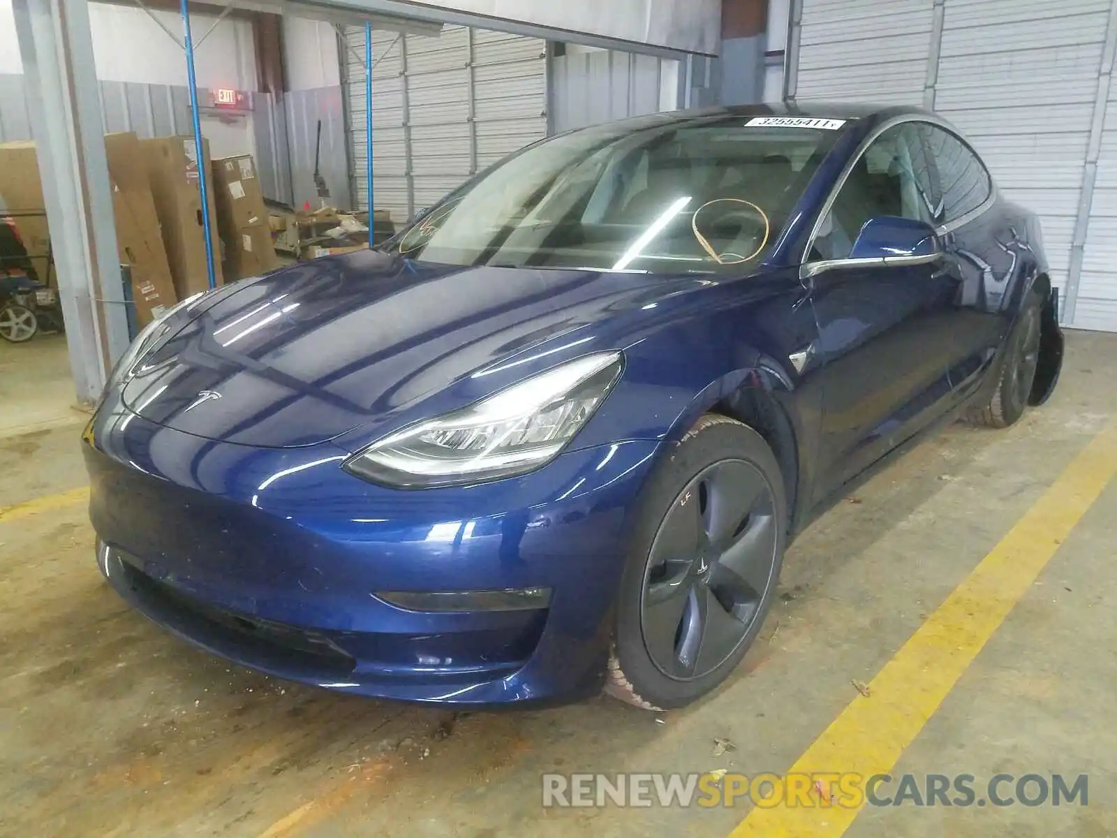 2 Photograph of a damaged car 5YJ3E1EA1KF396739 TESLA MODEL 3 2019