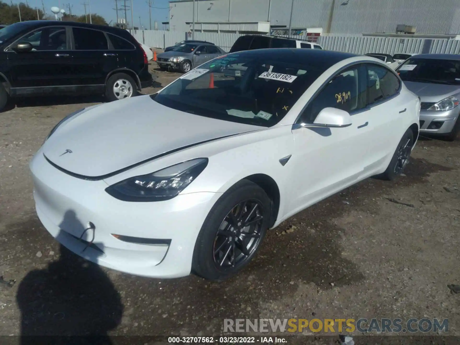 2 Photograph of a damaged car 5YJ3E1EA1KF396935 TESLA MODEL 3 2019