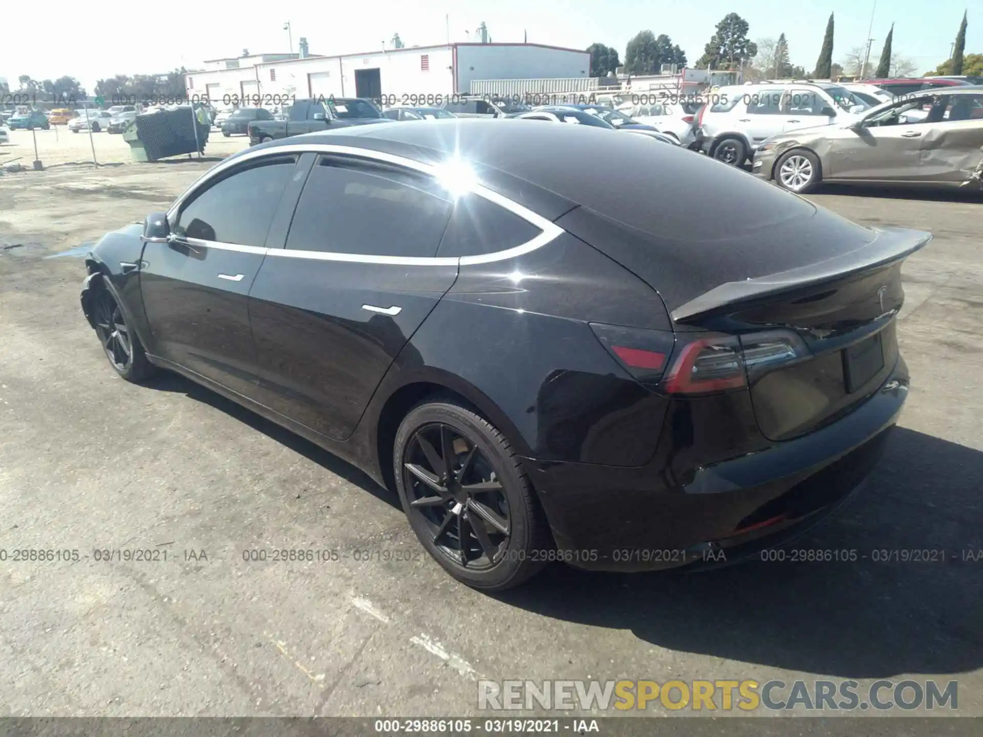 3 Photograph of a damaged car 5YJ3E1EA1KF398474 TESLA MODEL 3 2019