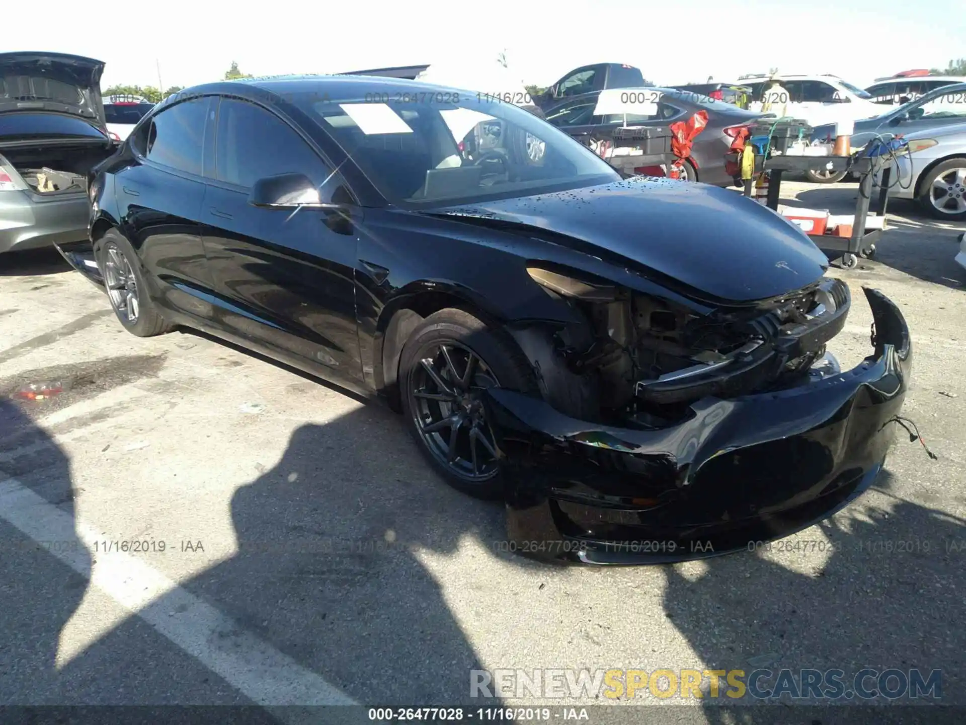 1 Photograph of a damaged car 5YJ3E1EA1KF398765 TESLA MODEL 3 2019